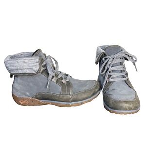 NWOT Chaco Grey Borealis Ledge‎ Suede Knit Ankle Boots Women's Size 7.5